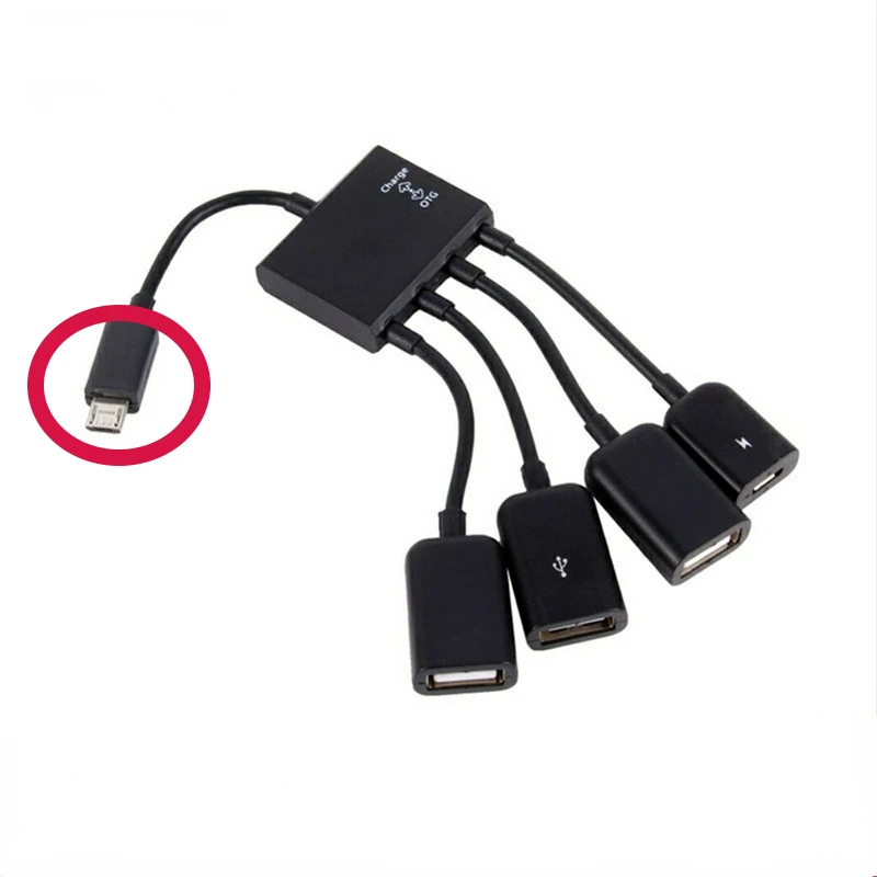 

OTG 3/4 порт Micro USB зарядный концентратор кабель Spliter соединитель Адаптер для смартфона компьютера планшета ПК провод для передачи данных