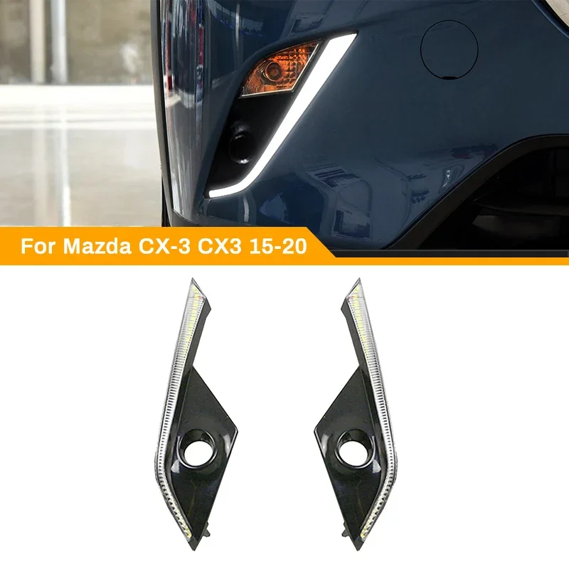 

2 шт., Автомобильные дневные ходовые огни с желтым указателем поворота