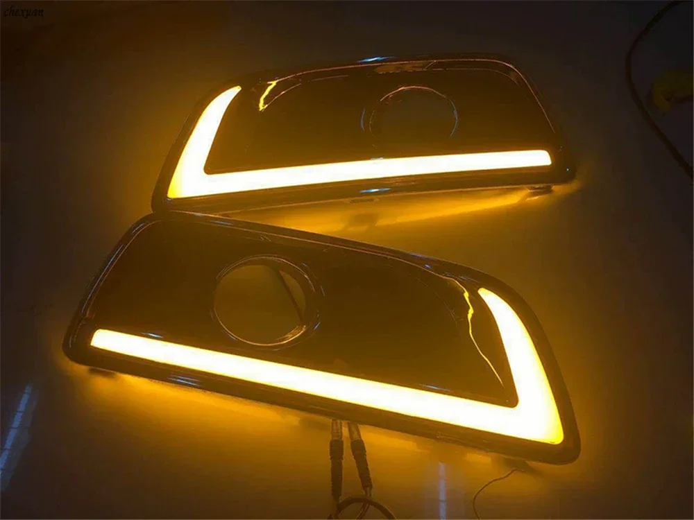 Новый! CSCSNL 1 комплект светодиодных DRL дневных ходовых огней с желтой сигнальной
