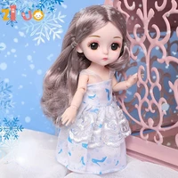 bjd mini dolls 112 17cm ice snow princess dream suit 13 movable joint 3d big eyes beautiful diy toy doll with clothes girls toy