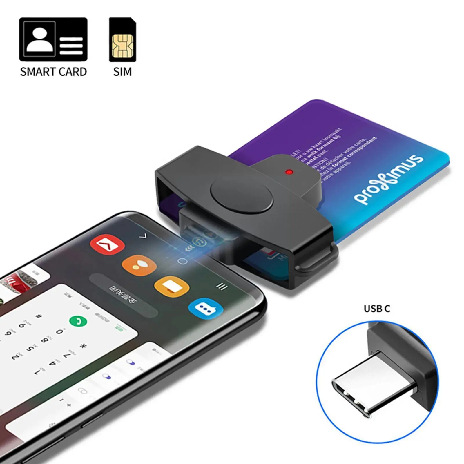 

Смарт-кардридер Rocketek, USB Type C, EMV, DNIE, Sim
