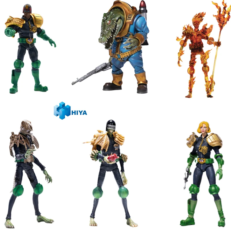 

Hiya 1/18 4Inch Action Figure Exquisite Mini Series Judge Dredd Judge Judge Fear Mortis Anime for Gift Free Shipping Model Toys