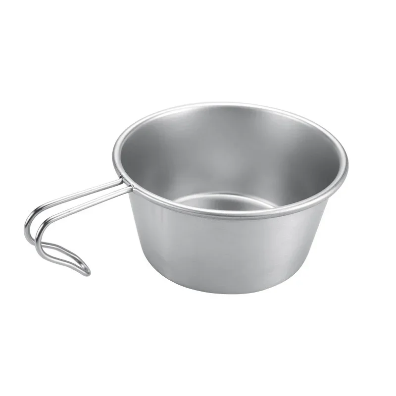 

Outdoor 304 stainless steel folding bowl, picnic and camping tableware, portable stainless steel snow pull bowl, mountain climbi
