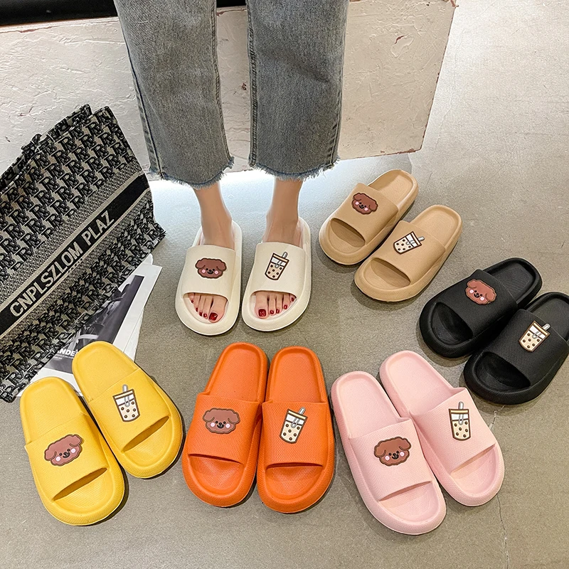 

Women Thick Platform Slippers Sandles Beach Soft Sole Slide Sandals Men Ladies Indoor Bathroom Anti-slip Wedges Mules Shoes