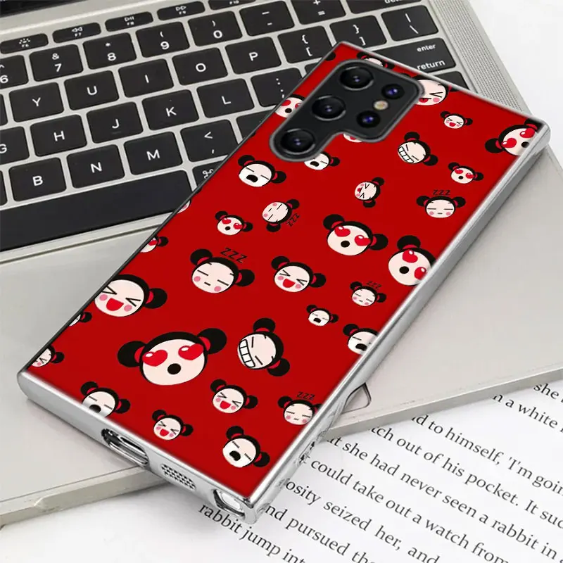 Прозрачный чехол для телефона Cute Cartoon Pucca Samsung S25 Edge Galaxy S21 S20 Plus S24 S23 FE S22 Ultra Capa S10 Cover