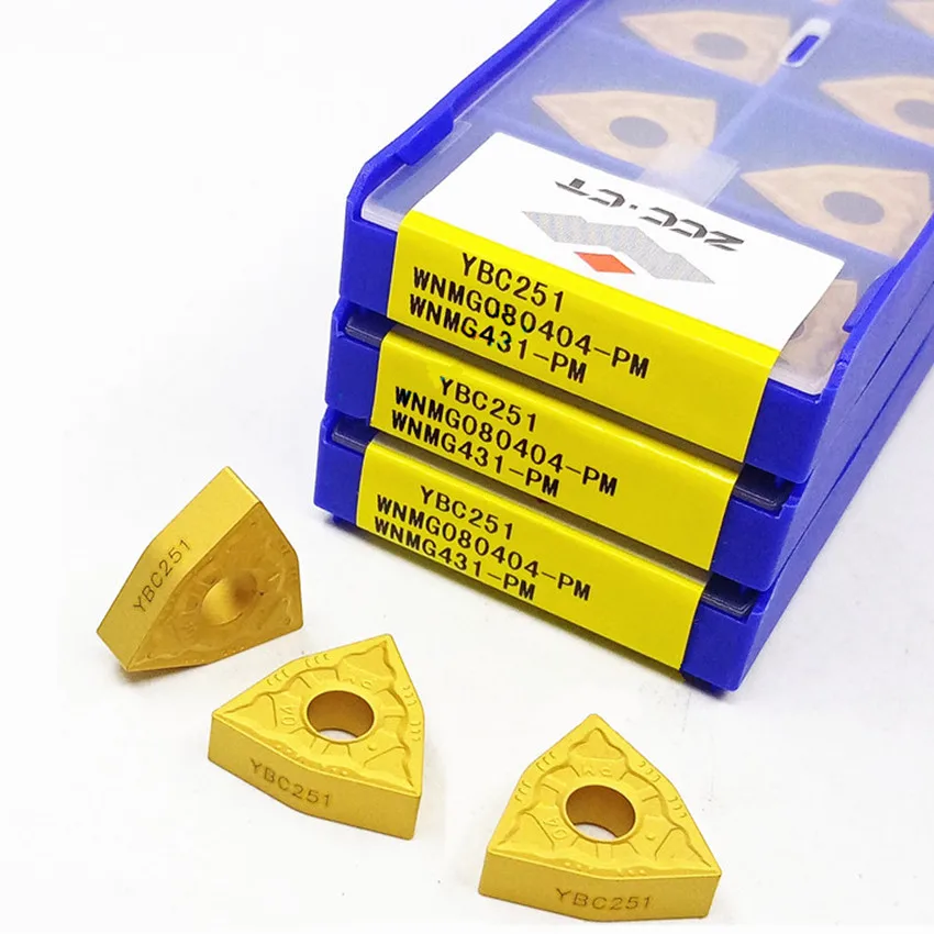 WNMG080404-PM YBC251 YBC252/WNMG080408-PM YBC252/WNMG080412-PM YBC252 ZCC.CT CNC carbide Turning inserts 10pcs/box