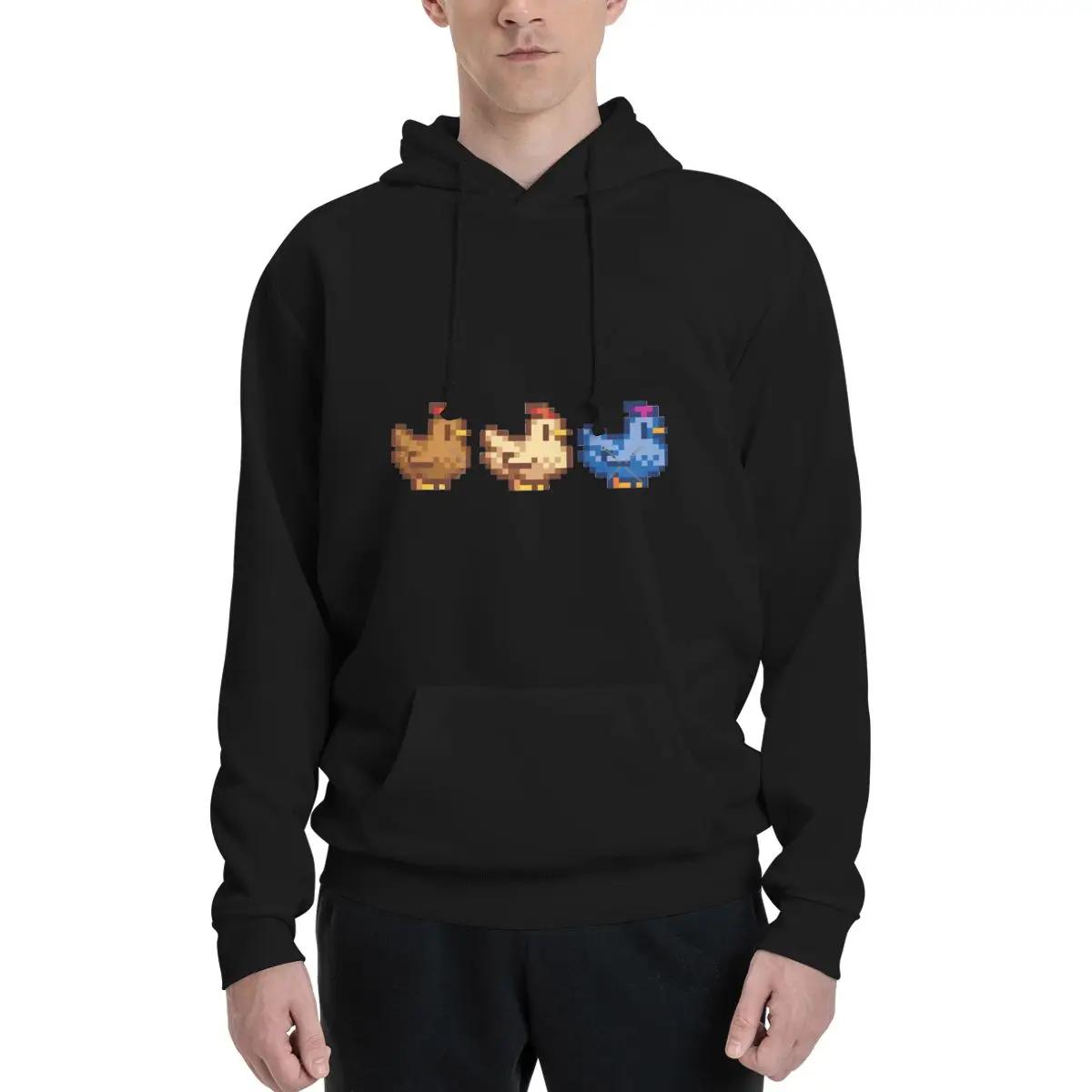 

3 Chickens Stardew Valley Polyester Hoodie Men's Women's Sweater Size XXS-3XL