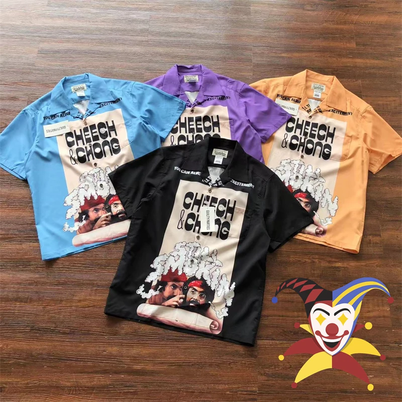 

2023ss Wacko Maria Shirts Men Women Hawaii Beach Shirt Lapel Pocket