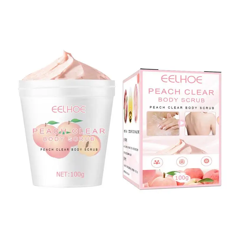 

100g Peach Body Scrub Sweet Fruit Body Cream Exfoliating Smooth Nourish Moisturizing Whitening Pore Cleansing Lighten Melanin