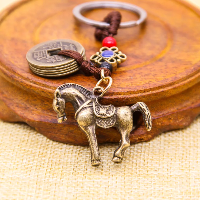 

Chinese Zodiac Keychains Constellation Divination Prayer Key Ring Animal Shape Car Key Chain Creative Exclusive Gift for Friends