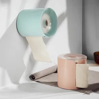 1 Pc Round Tissue Box Bathroom Roll Paper Holder Plastic Tissue Dispenser Case Round Waterproof Paper Storage Rack Container
