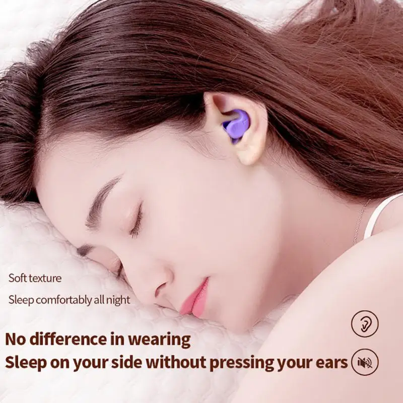 

New Soundproof Earplugs Silicone Mute Earplugs Anti-noise Sleep Noise Reduction Earplugs Dormitory Nap Soft Silicone Earplugs