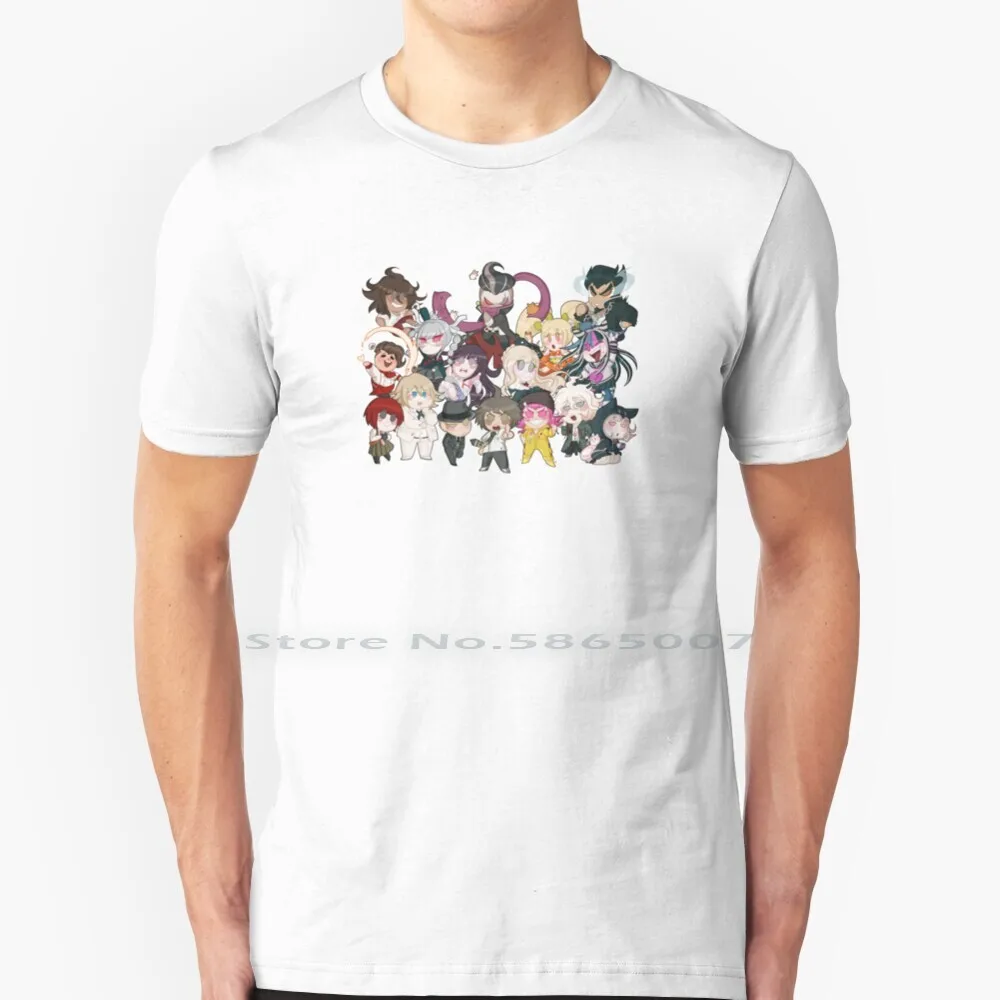 

Футболка Sdr2 Chibi, 100% хлопок, Sdr2 Super Dangan Ronpa 2 Super Danganronpa 2 Hajime Hinata Nagito Komaeda Chiaki Nanami