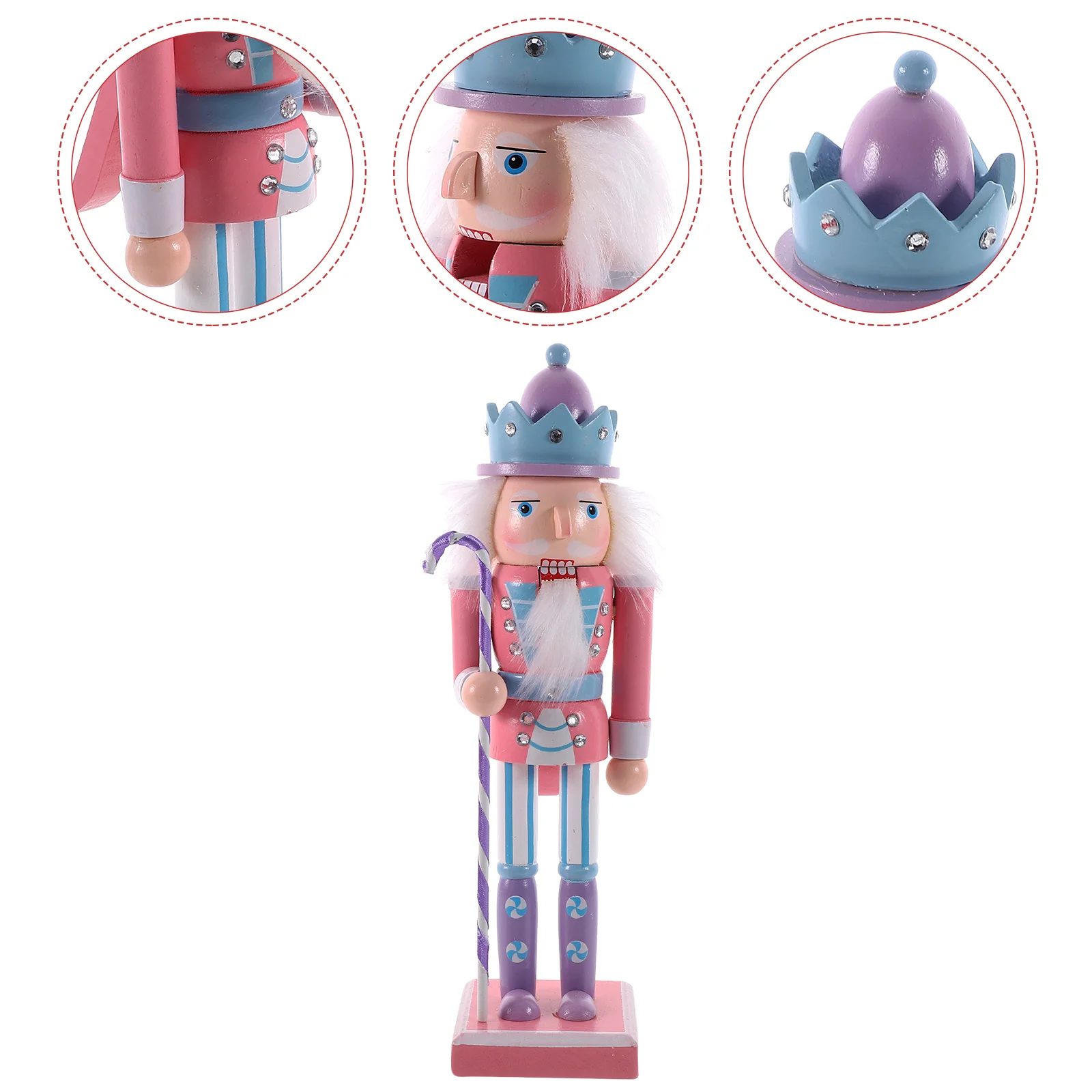 

Christmas Nutcrackers Figures Wooden Nutcracker Ornament Soldier Decorations Desktop Gift