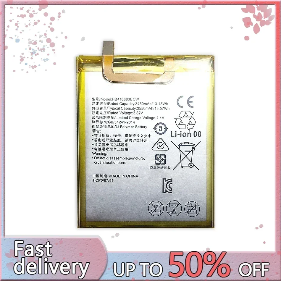 Сменная литий-ионная аккумуляторная батарея 3550 мАч HB 416683 ЭКВ для Huawei Nexus 6P Nexus6P H1511