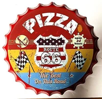 modern vintage metal tin signs bottle cap pizzathe best on this road wall plaque poster cafe bar pub beer
