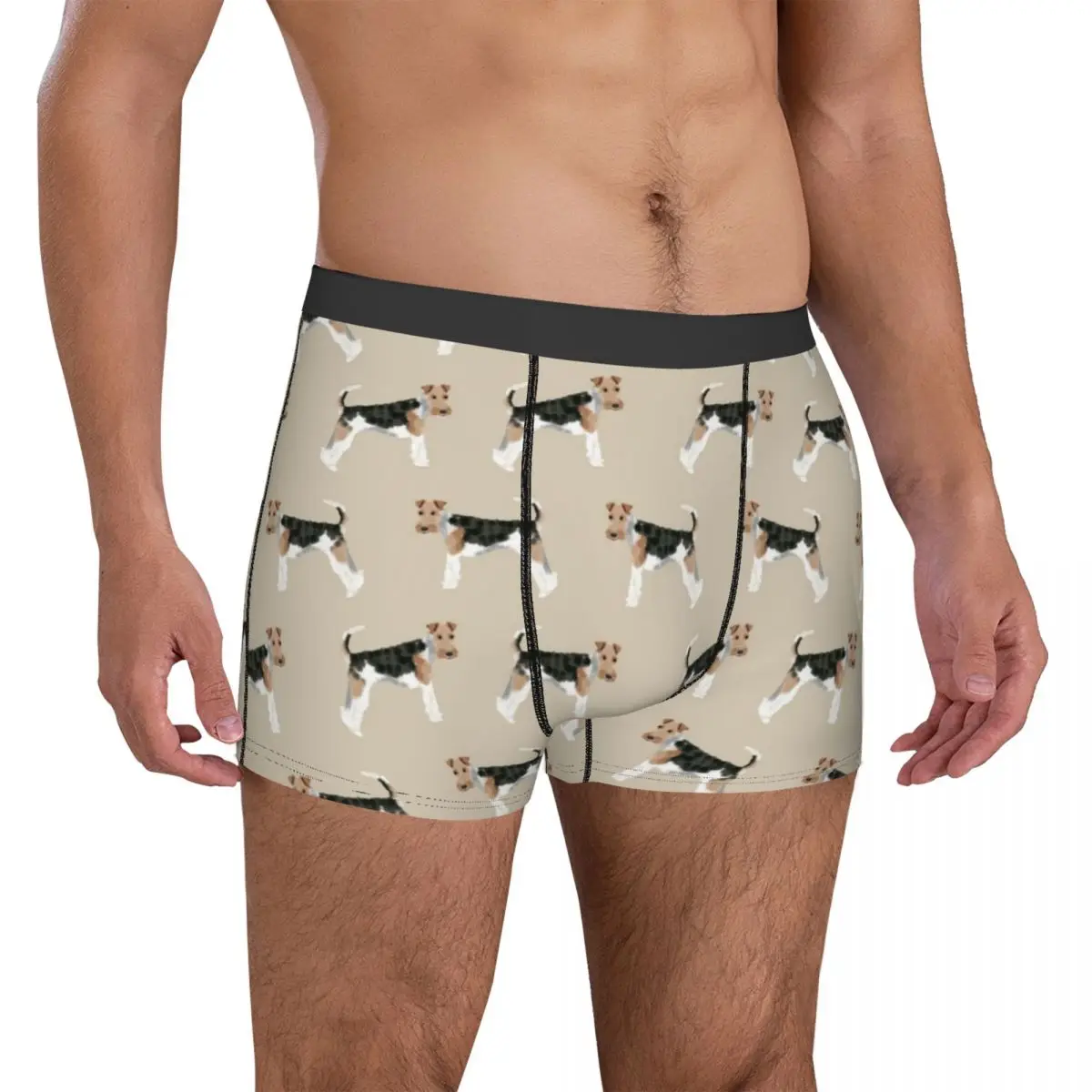 

Wire Fox Terrier Underwear Wire Fox Terrier dog pattern dog lover Male Panties Customs Cute Boxershorts Trenky Shorts Briefs