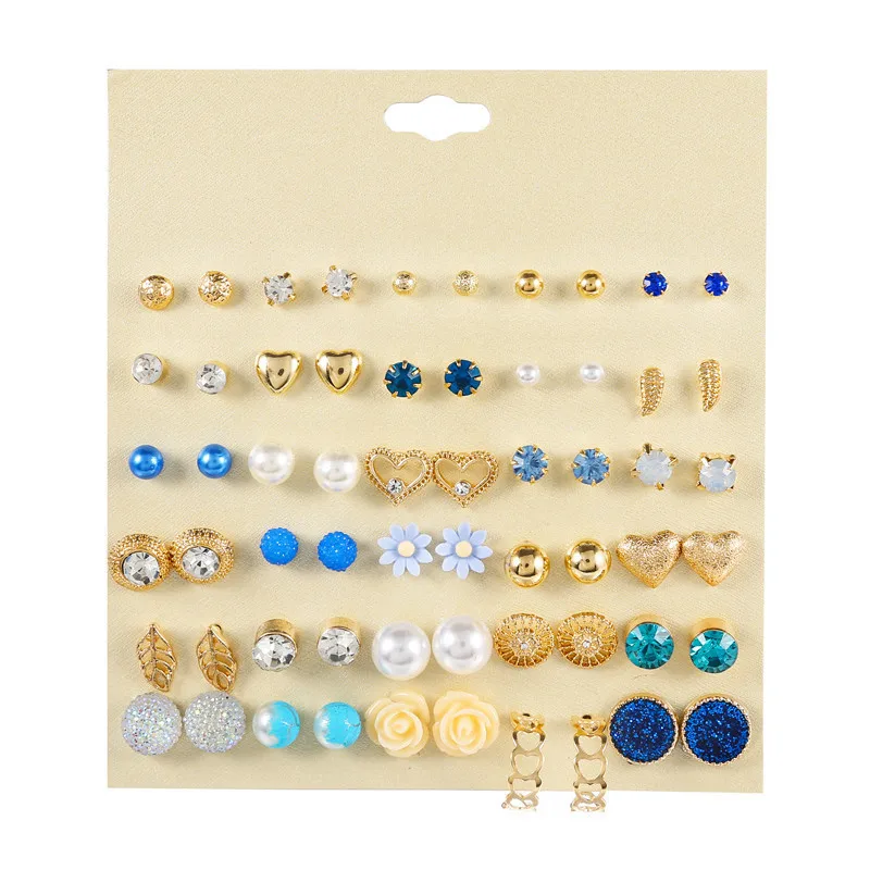 

Set Earrings for Women Trend of 30 Pairs of Non Heavy Sample Combination Earrings for Women Suitable for Daily Wear Jewelry