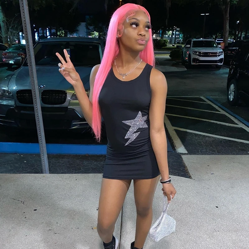 

ZYDZYQ Sexy Bodycon Dress Summer Sexy Black Party Birthday Dresses for Women Y2k Clothes Club Outfit Streetwear Wholesale Items