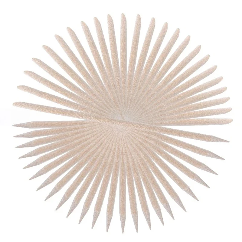100 pcs Nail Toe Care Angled Wood Sticks For Gel Polish UV Gel Good Quality  Double Sides Manicure  Clean Nail Tools New