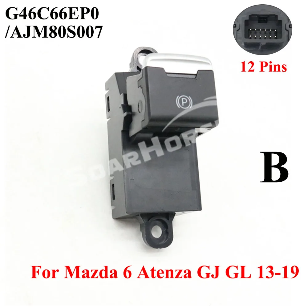 

1 шт., кнопка аварийного электрического ручного тормоза с левым рулем для Mazda 6 Atenza GJ GL 13-19 CX-5 CX5 II 17-24 CX-8 CX8 18-24