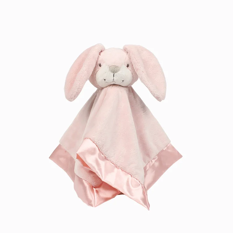 

Furry Soft Baby Stuffed Rabbit Soothe Blanket Bashful Baby Bunny Security Blanket Pacify Towel Newborn Bedtime Appease Blanket