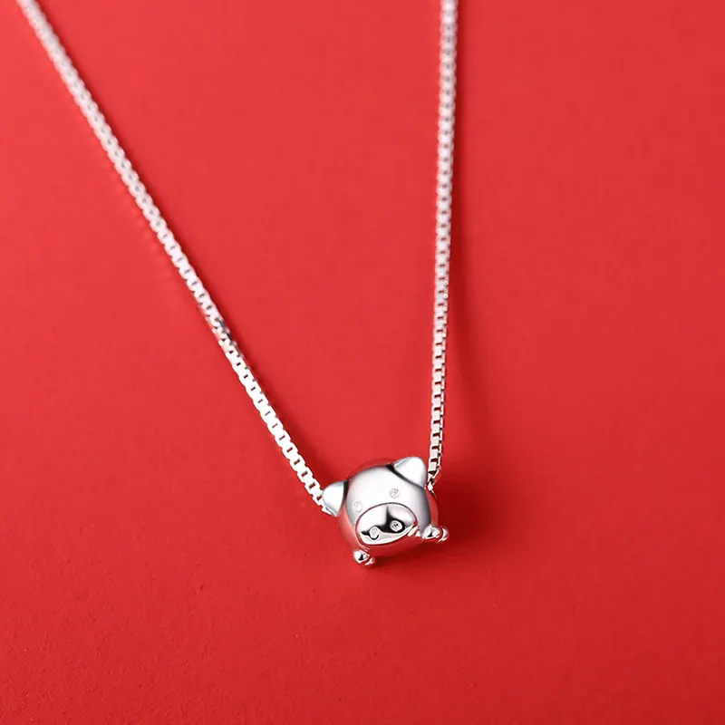 

TS-XL020 High Quality Original Cute Spanish Bear Gemstone Pendant Necklace Fit Jewelry Women Jewelry Sterling Silver Necklace