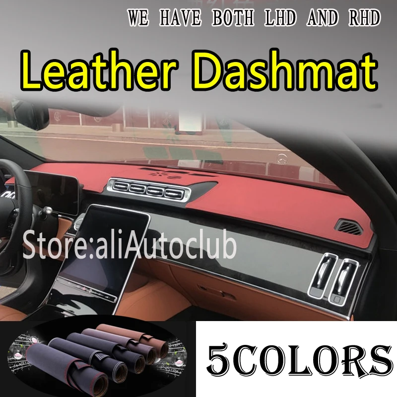 

Pu Leather Dashmat Suede Dashboard Cover Pad Dash Mat Car for Mercedes-benz S Class W223 S450 S480 S500 S580 S350d S400d S63 S65