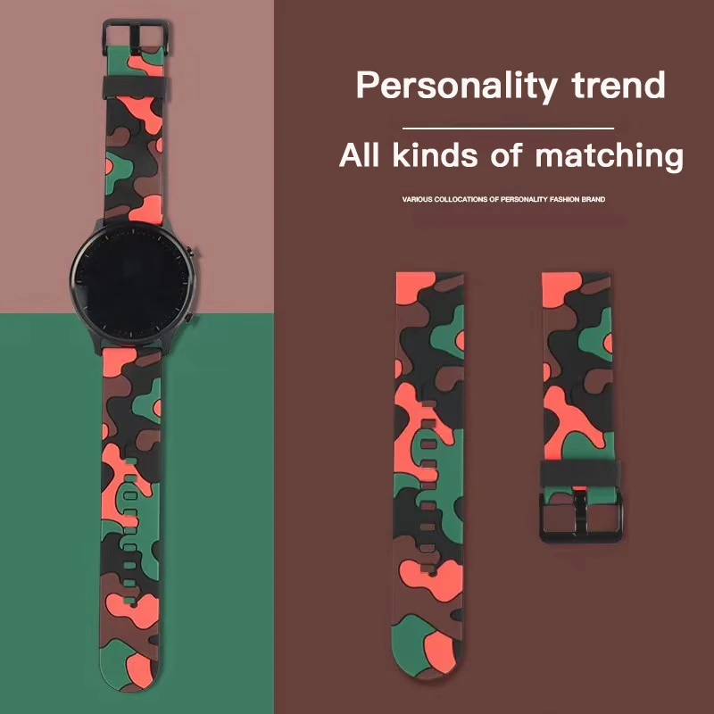 

2023 Premium Camo Silicone Strap for Xiaomi Hailu GST RT2 Smartwatch with Sports Belt Hailu RS4 Plus RT2 LS10/LS02/RT/ ls05 /RS3