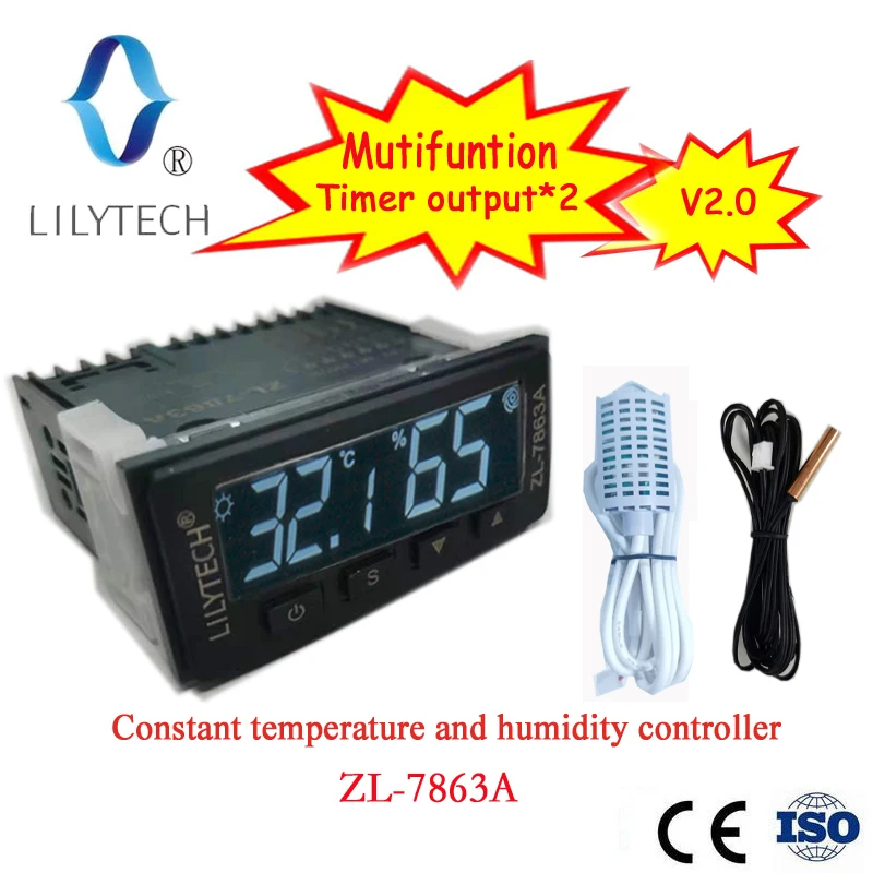 LILYTECH ZL-7863A контроллер постоянной температуры и влажности дневная Ночная имитация