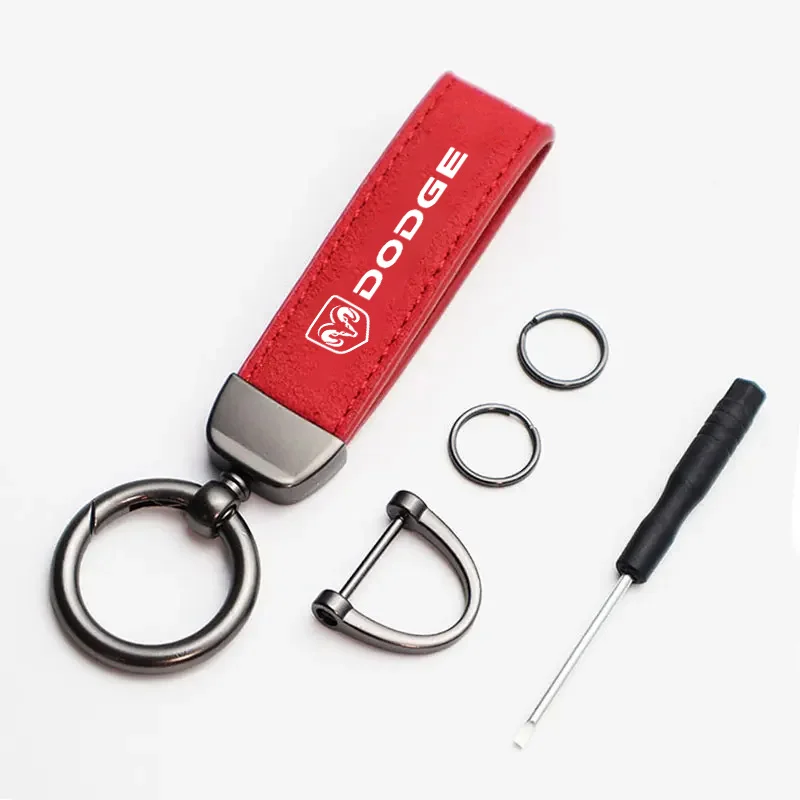 

Suede Leather Car Keychain Key Holder Pendant Chain For Dodge SRT Ram Journey Caliber Charger Challenger Durang Auto Accessories