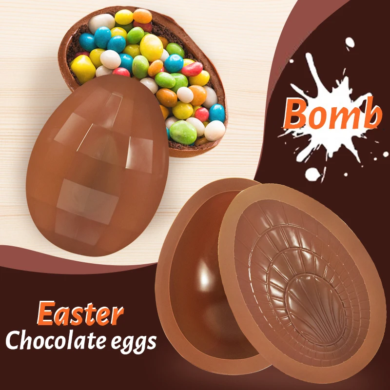 

3D Half Sphere Easter Eggs Silicone Mold DIY Cake Chocolate Egg Mold Happy Easter Party Decoration Supplies Kitchen Baking Tools