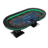 factory direct sales luxury poker table with remote control led light desktop cloth cushion color size can be customized