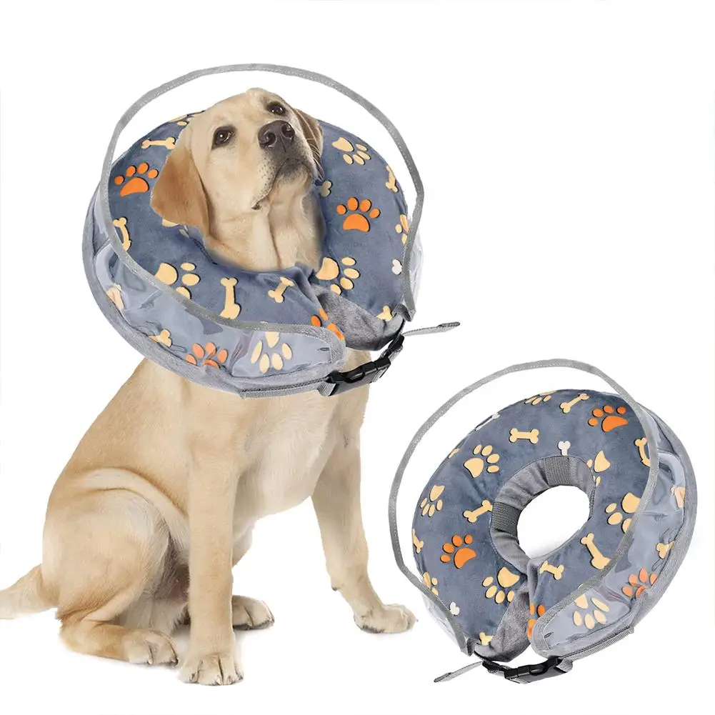 

Pet Inflatable Cone Anti-bite Anti-lick Elizabethan Collars Protective Headgear For Stop Licking Biting Wounds