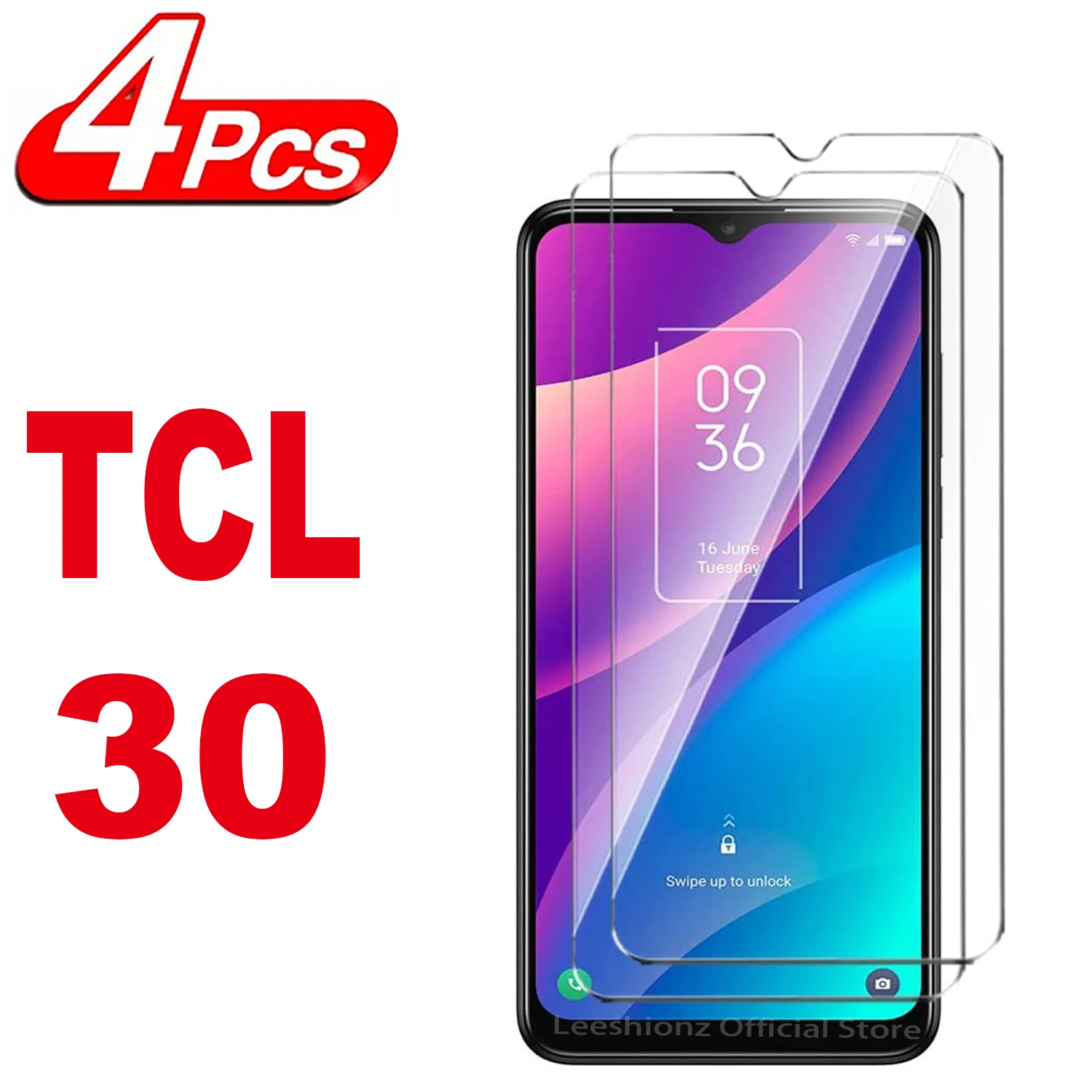 2/4 шт. Защитное стекло для экрана для TCL 30 30 + 30SE закаленное стекло