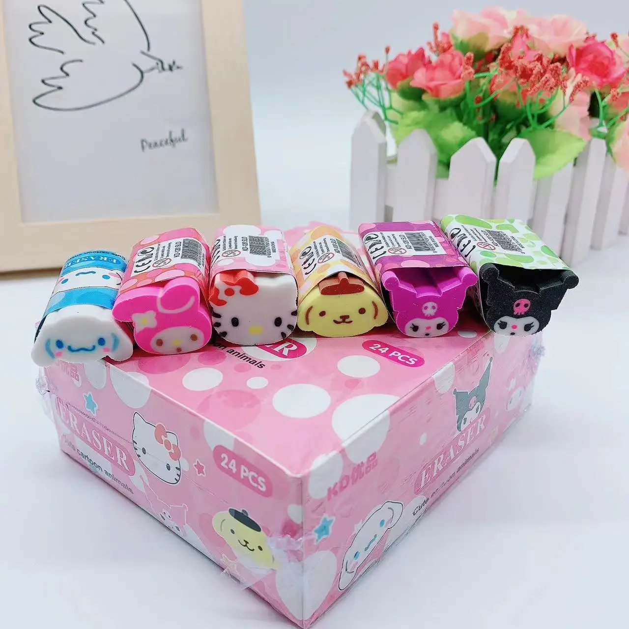 

Cute Cartoon Sanlio Eraser Girl Heart Kurumi Dog Rubber Super Cute Cuttable Rubber Children's Learning Gift