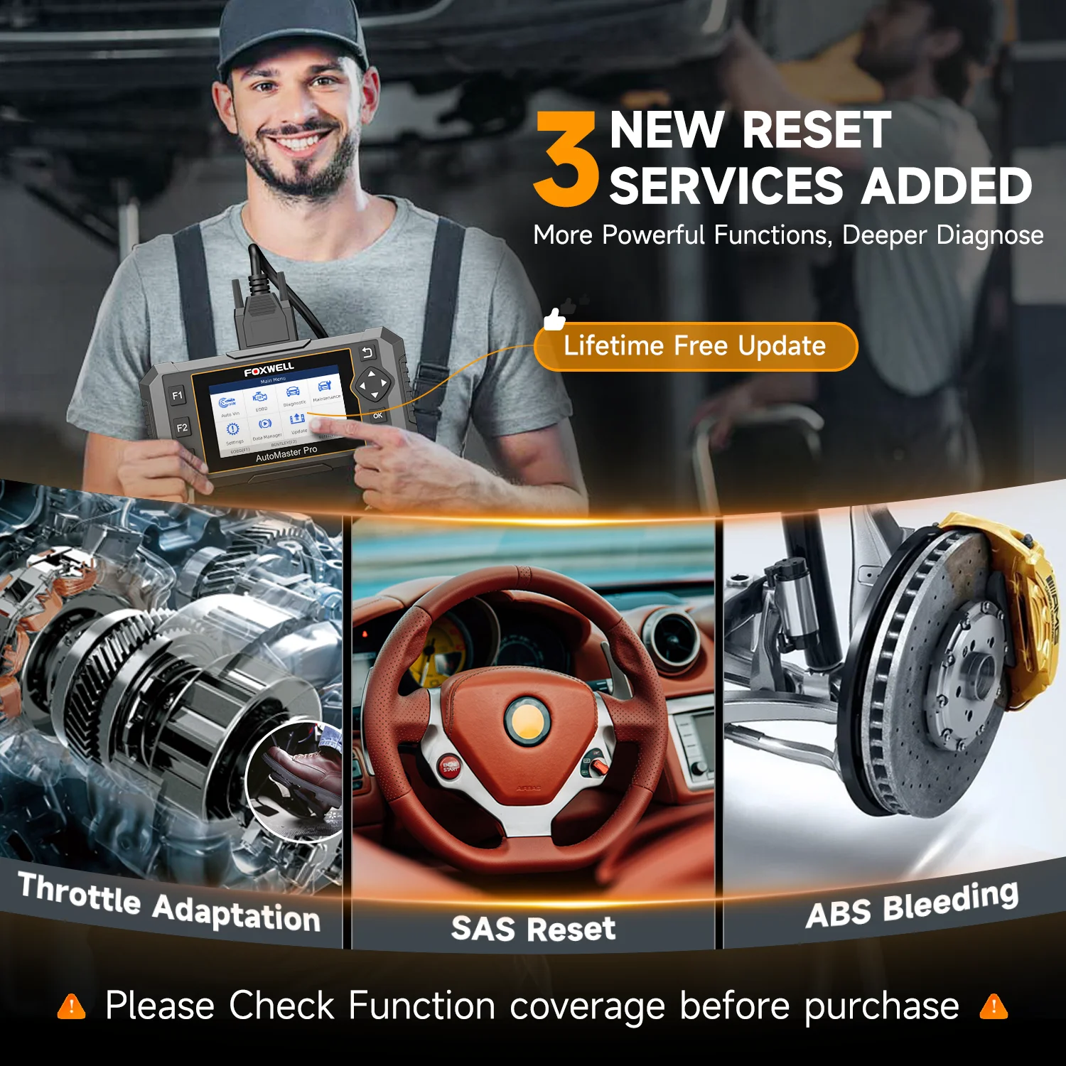 Foxwell NT624 Elite OBD2 EOBD Автомобильный сканер Полный системный считыватель кодов EPB Oil Reset