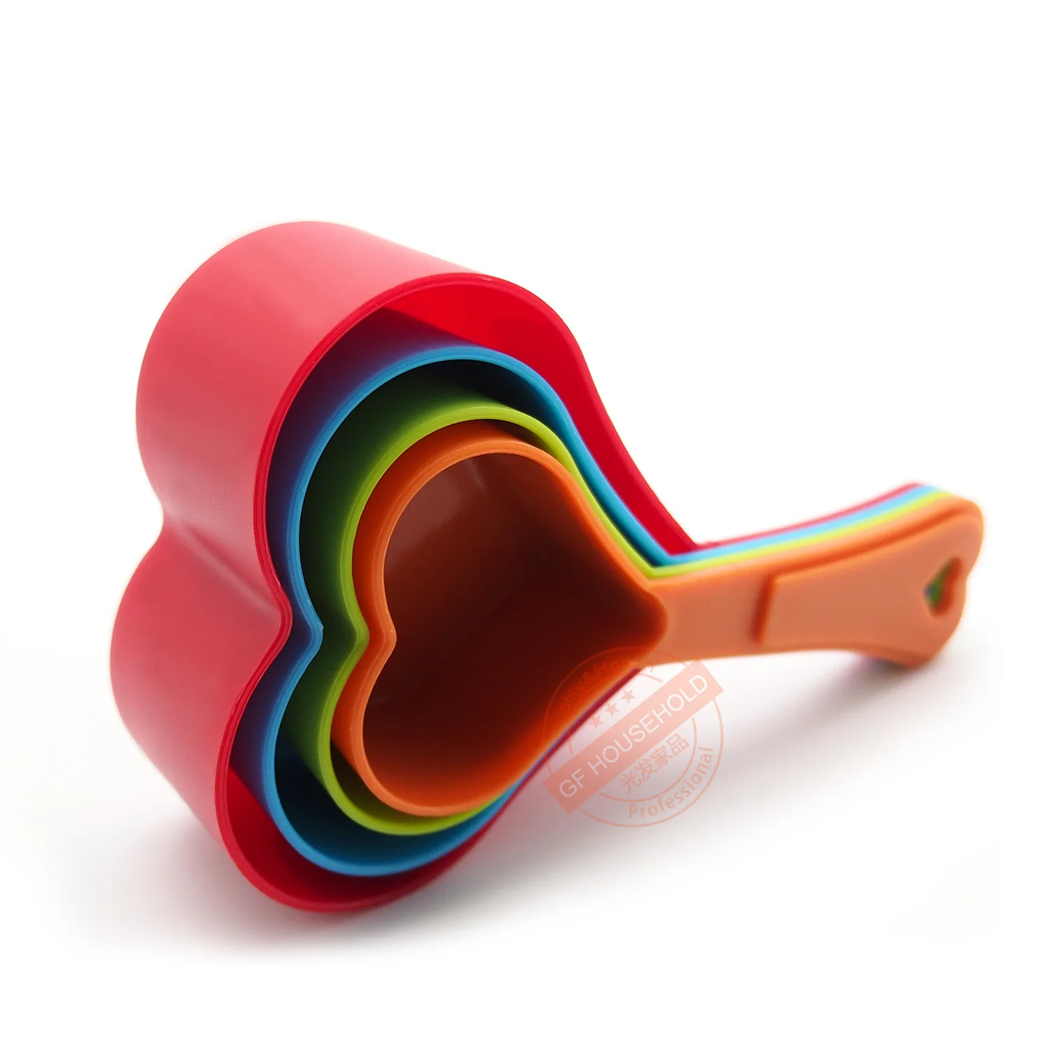 4pcs multi purpose measuring spoon heart shaped measuring tools baking accessories stainless plastic handle kitchen gadgets free global shipping