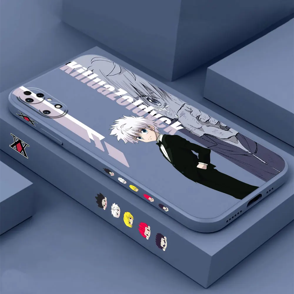 Hunter X Hunter Killua Zoldyck Phone Case For Huawei P60 P50 P40 P30 P20 Mate 50 40 30 20 20X 10 Colour Liquid Silicone Cover