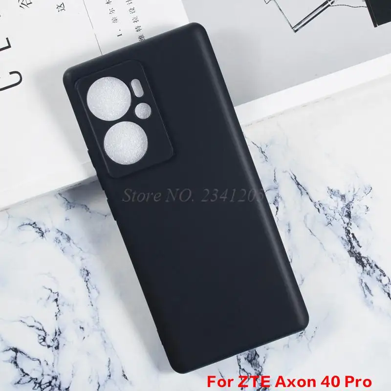 

Camera Protection Half-wrapped Case For ZTE Axon 40 Pro Funda Soft Black TPU Case For ZTE Axon40 40Pro A2023 Silicone Caso Cover