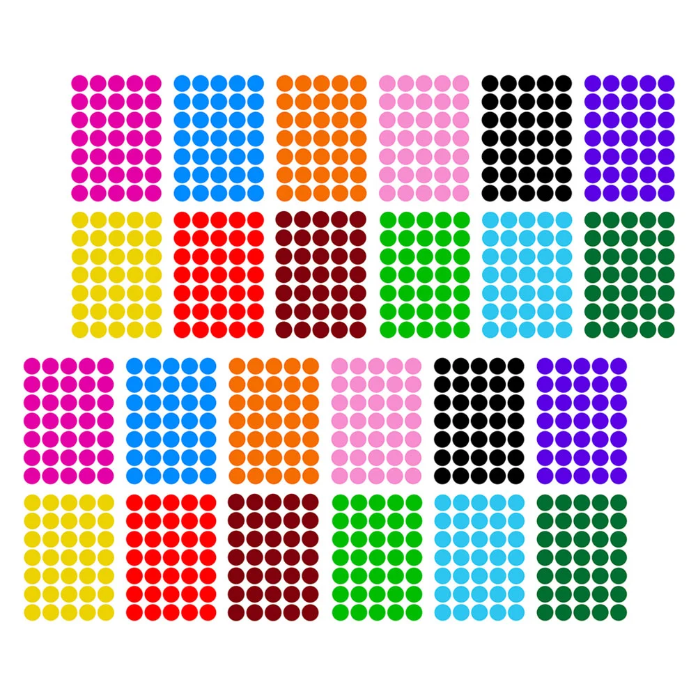 

420 Pcs Colored Round Stickers Dots Polka Paper Label Selling Small Seal Tag
