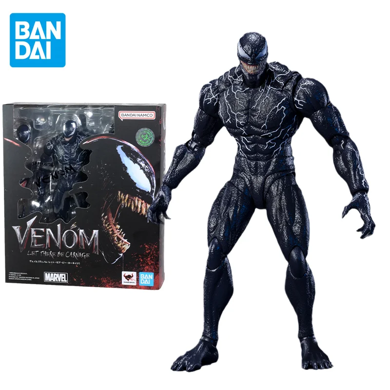 

Фигурка Веном паука Bandai, движущаяся экшн-фигурка Веном ручной работы с тремя головами, коллекционная игрушка в подарок