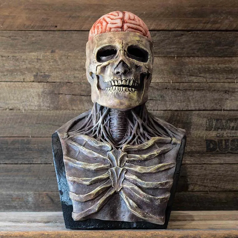 

Teaglede 2023 новейший скелет био-маска Хэллоуин ужасная Маска Косплей-реквизиты для вечеринки силиконовая полная шапка череп шапка