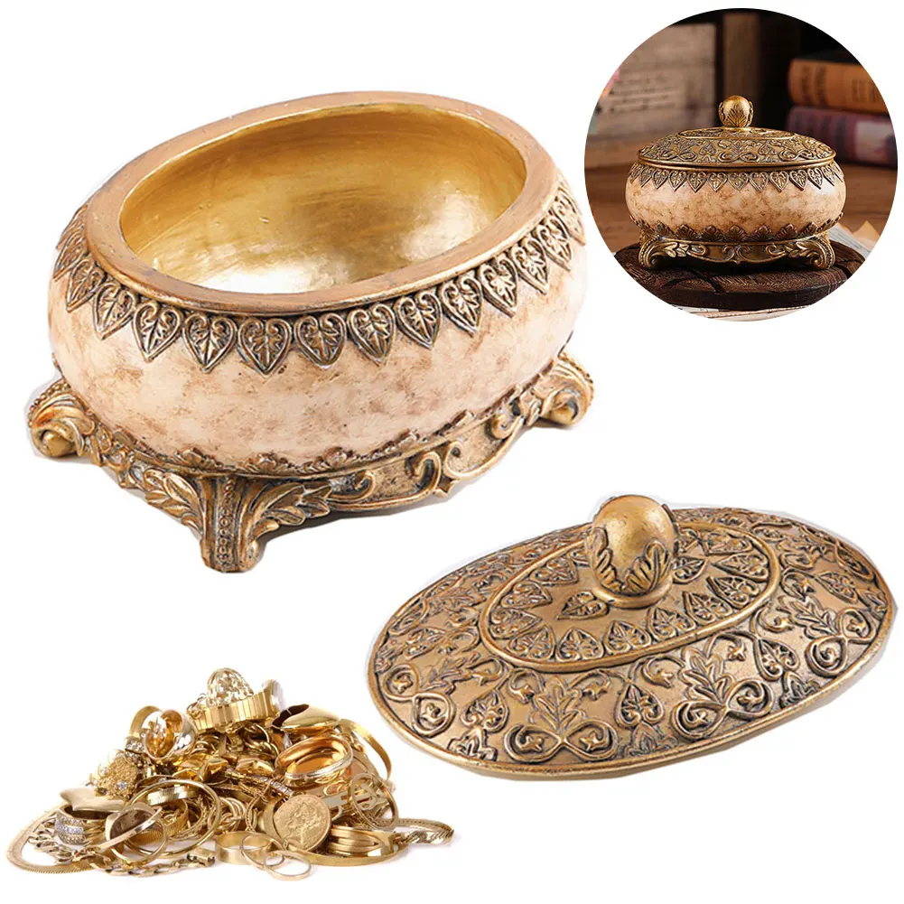 Винтажная шкатулка для драгоценностей серьги ожерелье коробка хранения