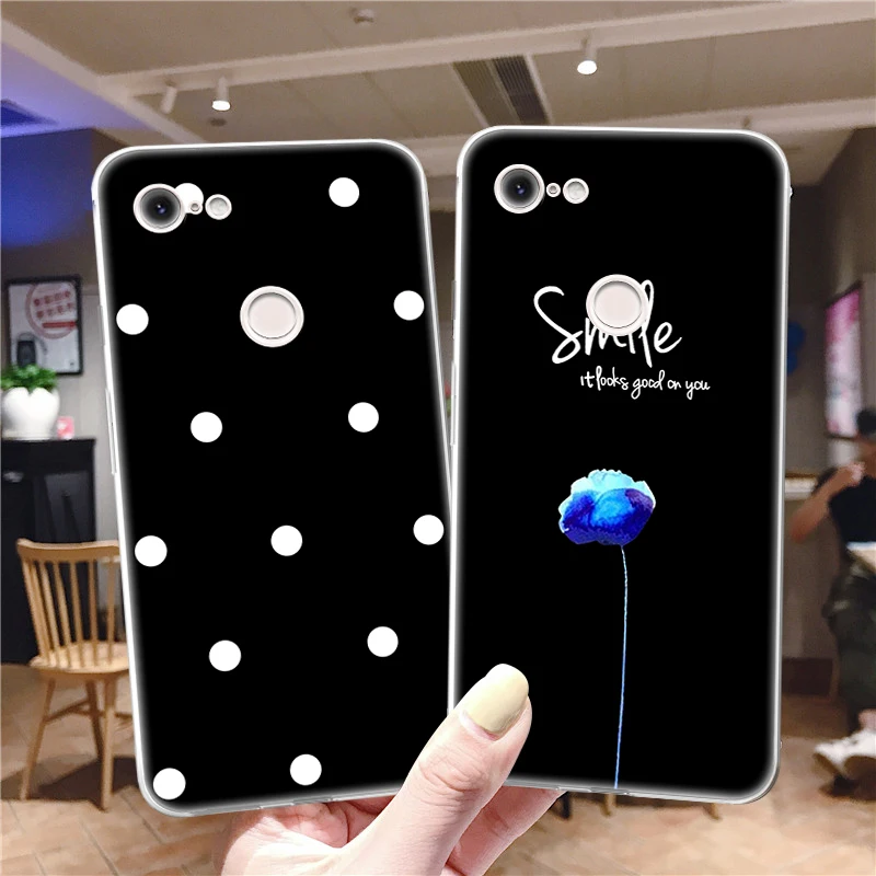 

Polka Dot Phone Case Coque for Google Pixel 5 4 4a 3 3a 2 XL Soft TPU Silicone For Pixel 4XL 5 XL 3XL Flower Back Cover Fundas