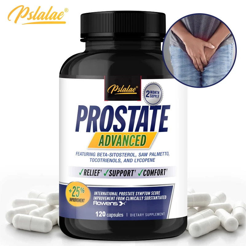 

Men's Prostate Progression Health Capsules, for Bladder and Urination Problems, with Saw Palmetto Beta-sitosterol Supplement