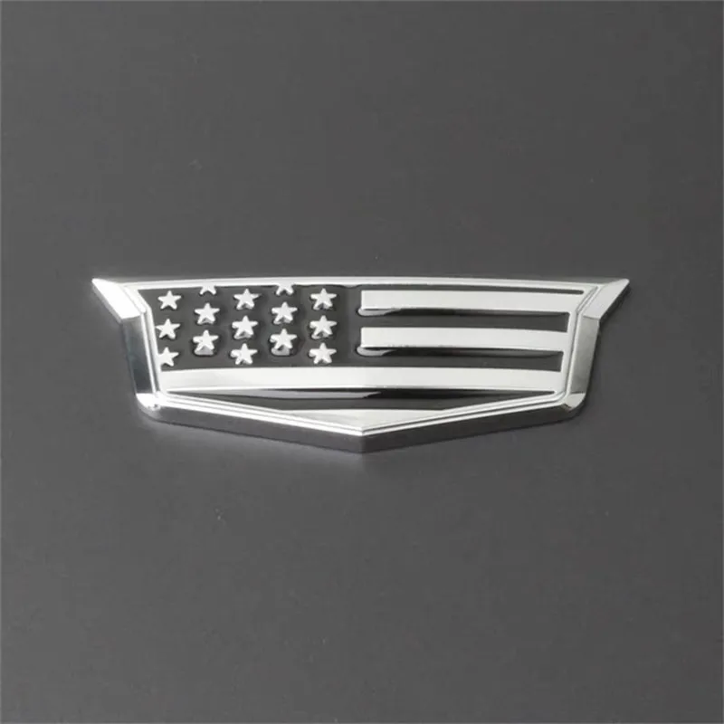 

3D новый подходит для Cadillac Logo ATSL XTS CT6 XT4 CTS XT5 SRX, модифицированный с американским флагом, боковой значок, металлические автомобильные наклейки
