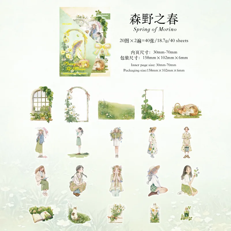 

Набор канцелярских наклеек Amengguo 40 шт.