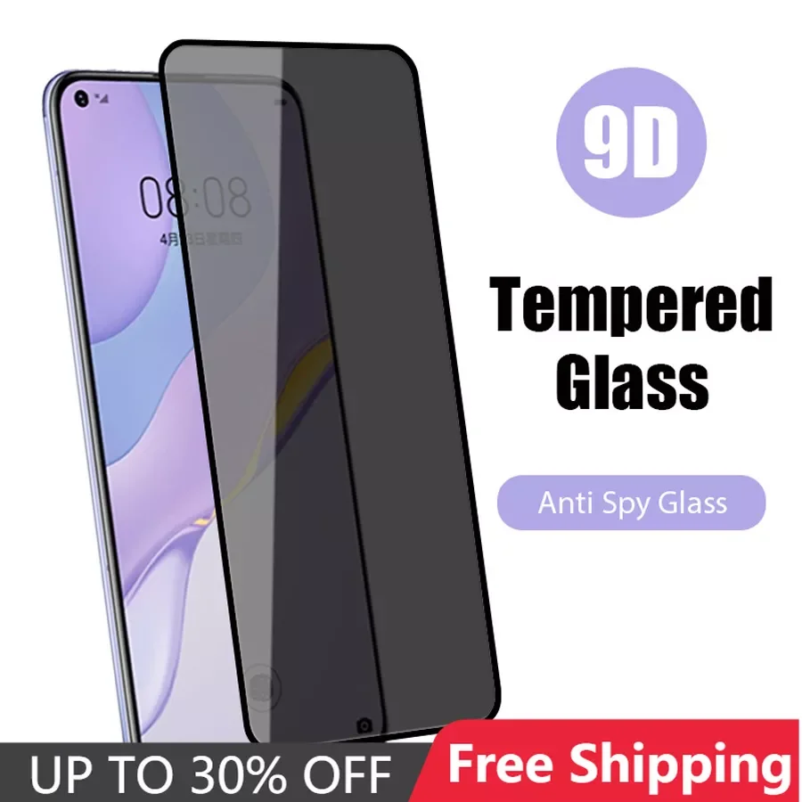 

Anti Spy Screen Protector for Huawei P Smart 2019 Z S 2021 9D Magic Privacy Protective Glass for Huawei P30 Lite P20 Pro P40