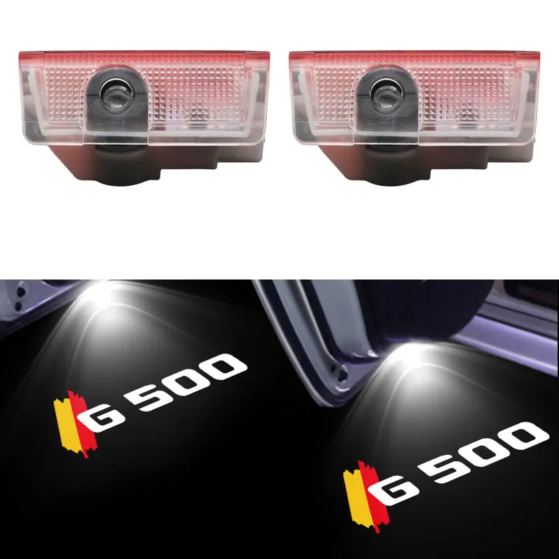 

2Pcs Car Door Welcome Light Logo For Mercedes Benz G500 LED Laser Projector Lamp Ghost Shadow Light Car Door Light